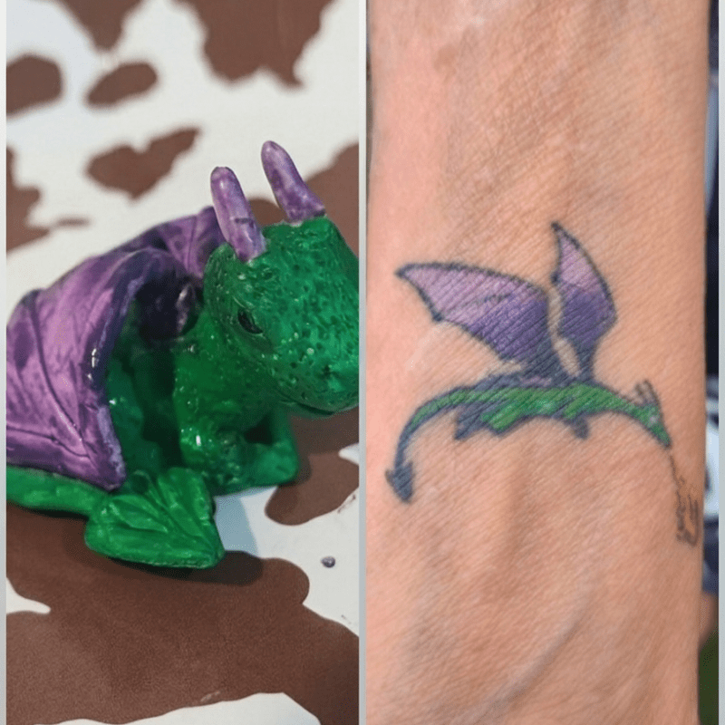 From Ink to Clay…. Turning Memories into Keepsakes: A Special Clay&nbsp;Dragon